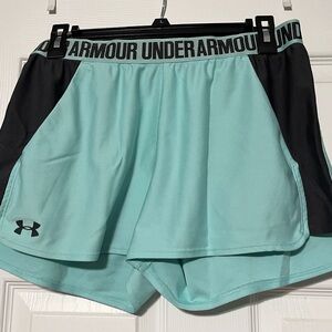 Under Armour Blue and Black Athletic Shorts for Performance